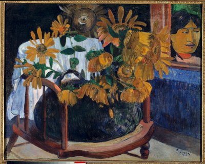 Sunflowers in an Armchair by Paul Gauguin