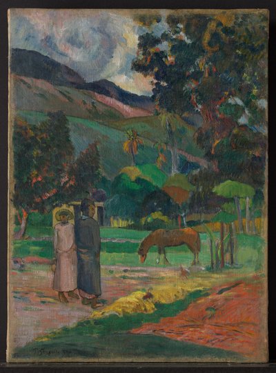 Tahitian Landscape by Paul Gauguin