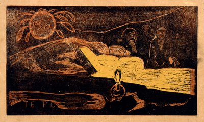 Te po. La grande nuit From the Series Noa Noa, 1893-1894 by Paul Gauguin