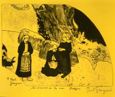 The Drama of the Sea, Brittany, from the Volpini Suite: Dessins lithographiques, 1889 by Paul Gauguin