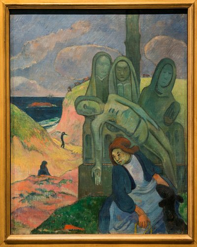 The Green Christ - Paul Gauguin - Royal Museums of Fine Arts of Belgium - Post Impressionism - Breton Calvary by Paul Gauguin