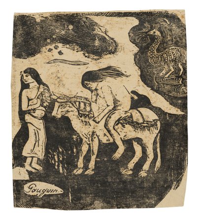 The Rape of Europa, from the Suite of Late Woodblock Prints by Paul Gauguin