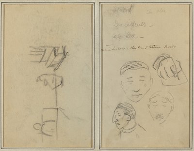 Two Figures and a Bench; Three Studies of Men