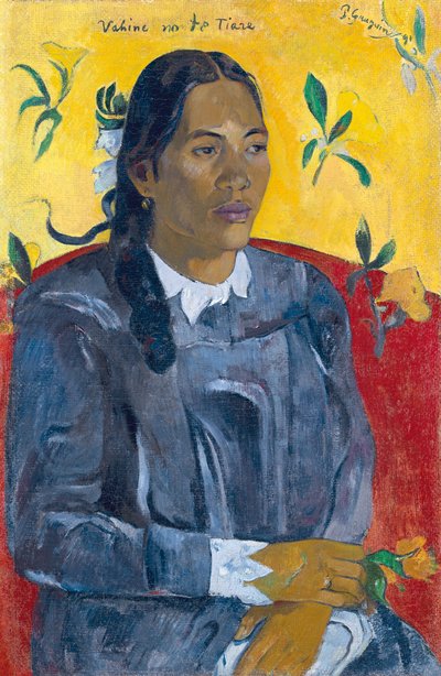 Woman with a Flower by Paul Gauguin