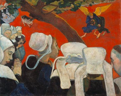Vision after the Sermon Jacob Wrestling with the Angel by Paul Gauguin