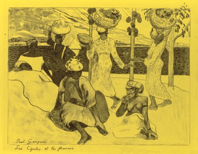 Volpini Suite: The Grasshoppers and the Ants by Paul Gauguin