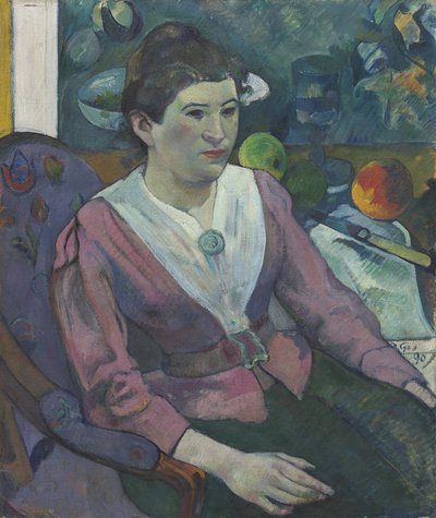 Woman in Front of a Still Life by Cézanne by Paul Gauguin