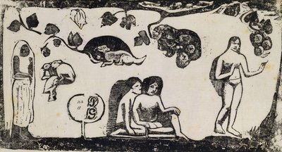 Women, Animals and Foliage by Paul Gauguin