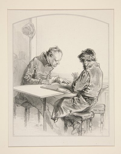 The Cards by Paul Gavarni