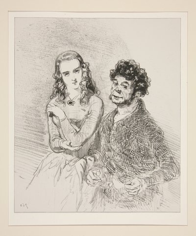 The Father and the Daughter by Paul Gavarni