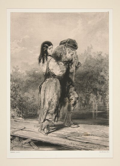 Filial Piety by Paul Gavarni