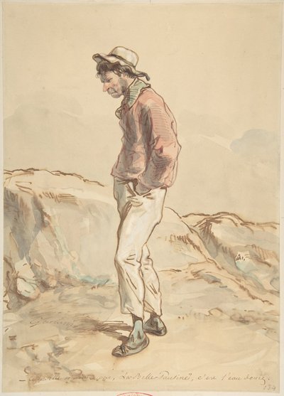A Sailor Standing on the Shore by Paul Gavarni