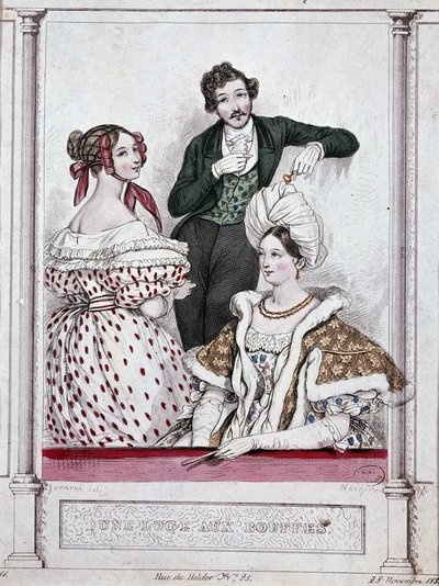 A lodge with bouffles, circa 1835 by Paul Gavarni