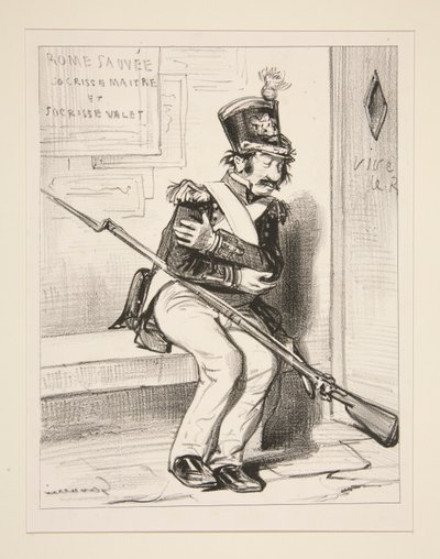 Achille Coqueron, Volunteer Hunter of the 2nd, Dreams That by Paul Gavarni