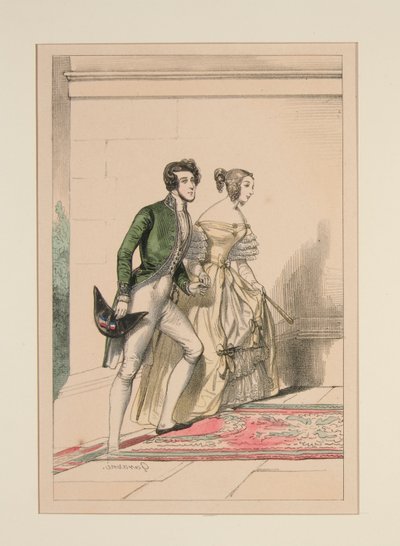 Court Costume 1837 by Paul Gavarni
