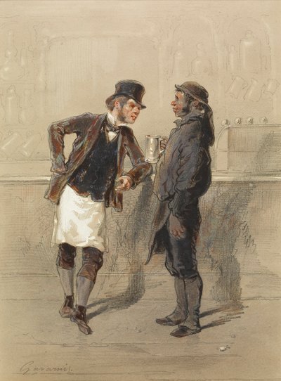 Car Man and Coal Heaver by Paul Gavarni