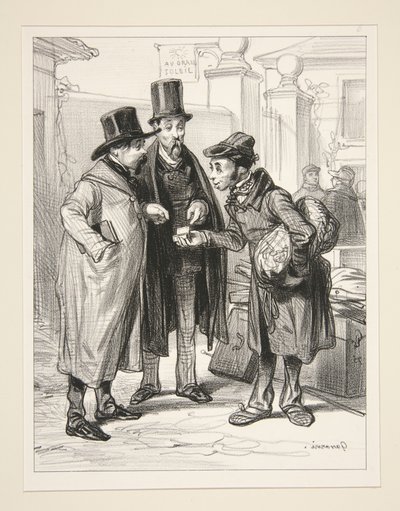 These Gentlemen are Undoubtedly Officers of Gentlemen by Paul Gavarni