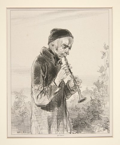 Clarinet. by Paul Gavarni