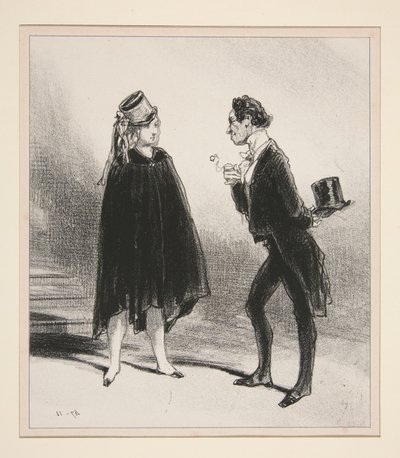 How, sir, at this hour have your gallantries not yet gone to bed. by Paul Gavarni