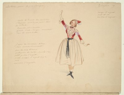 Costume Study for Female Gypsy by Paul Gavarni