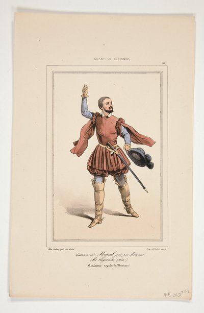 Costume of Marcel, played by Levasseur by Paul Gavarni