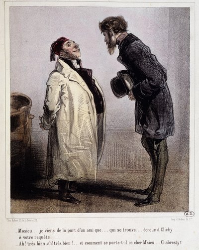 Debtor and Creditor, Cartoon by Gavarni, c. 1840 by Paul Gavarni
