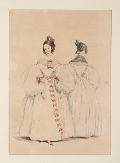 In the Evening. Muslin and Florence Gauze Dresses by Paul Gavarni
