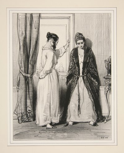 And the gentleman from yesterday?... - I wrote to that boor this morning!... by Paul Gavarni