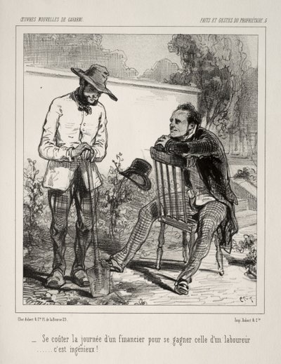 Deeds and Gestures of the Owner by Paul Gavarni