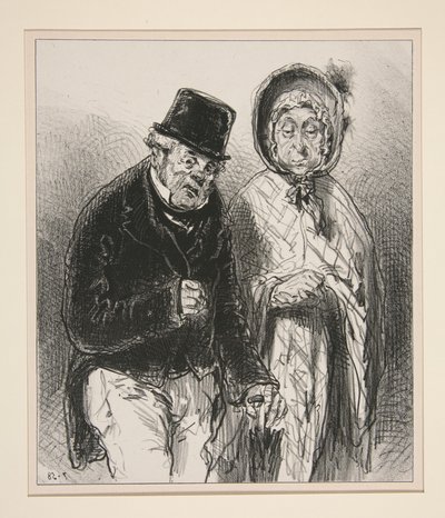 My late father and my late mother, that was the minuet... by Paul Gavarni