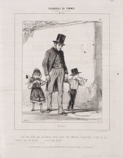 Fourberies de Femmes: En matière de sentiment, 1842 by Paul Gavarni