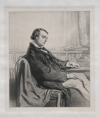 Gentlemen of the Press: Théodore de Banville, 1853 by Paul Gavarni