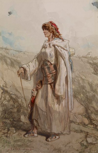 Gypsy Woman and Child by Paul Gavarni