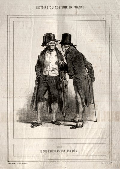 Histoire du Costume en France: Bourgeois de Paris by Paul Gavarni