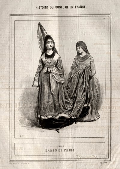 History of Costume in France: Ladies of Paris by Paul Gavarni