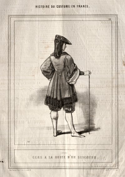 Histoire du Costume en France: Gens à la suite d