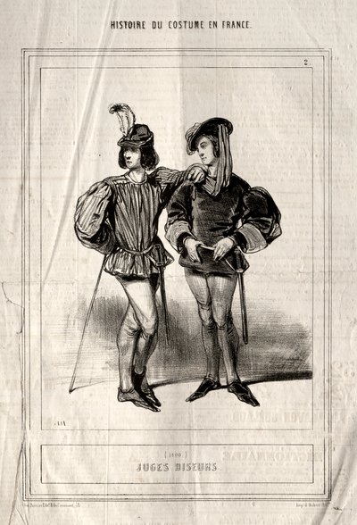 History of Costume in France: Judges by Paul Gavarni
