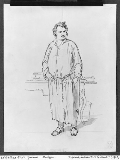 Honore de Balzac by Paul Gavarni