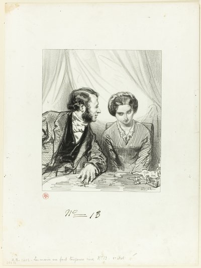 Husbands Always Make Me Laugh: How badly you lie, my dear by Paul Gavarni