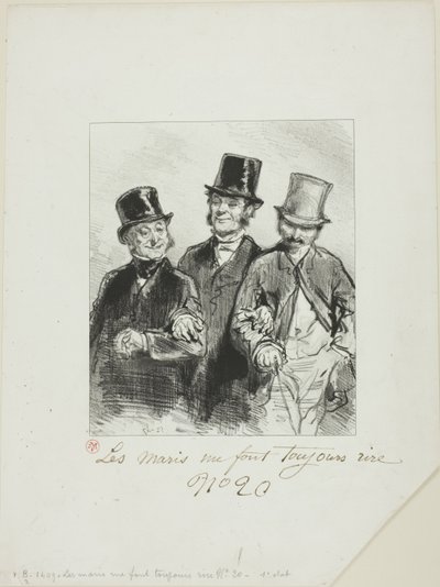 Husbands Always Make Me Laugh: Mme. Jolibiais is stout by Paul Gavarni