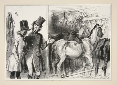 Here We Rent Horses by Paul Gavarni