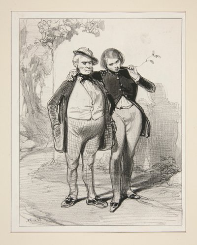 I have not deducted the fifty francs you owe me for six months by Paul Gavarni