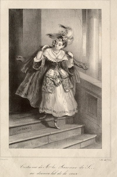 The Artist: Costume of the Baroness of S... at the Last Court Ball by Paul Gavarni