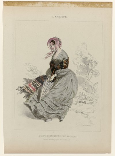 The Artist, Country Toilette, September 1840: Physiognomy of Fashions by Paul Gavarni
