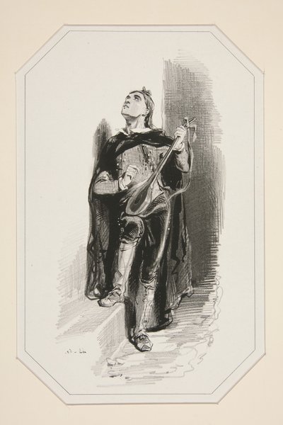The Serenade by Paul Gavarni