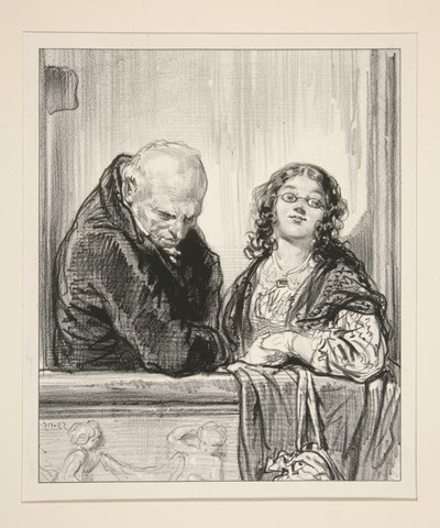 The Pretty Piece! - Always the Same: For Forty Years This Lover Has Been Marrying His Beloved. by Paul Gavarni
