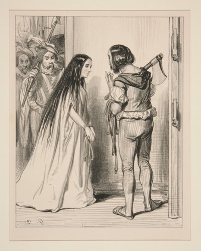 The Executioner: - I tell you, you are making eyes at the little one by Paul Gavarni