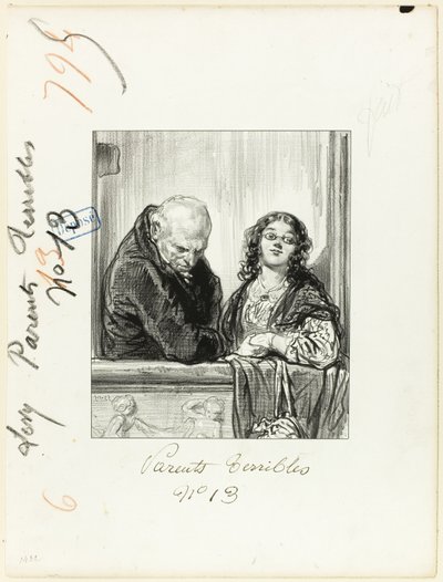 Les-Parents-Terribles series: A lovely play, always the same by Paul Gavarni