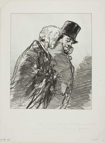 The Aged Lorettes: ...And at this ball of the Variétés, Adolphe... by Paul Gavarni
