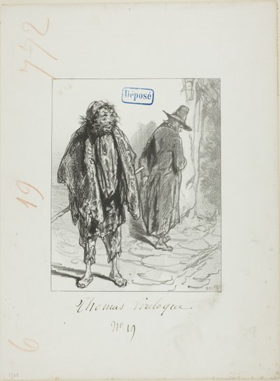 Les Propos de Thomas Vireloque: Figaro grown old-becomes Bazile by Paul Gavarni